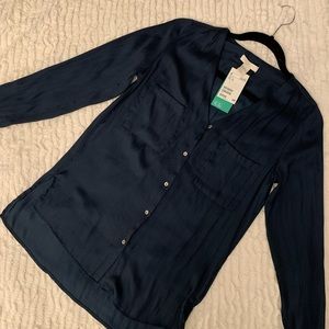 Dark blue blouse H&M